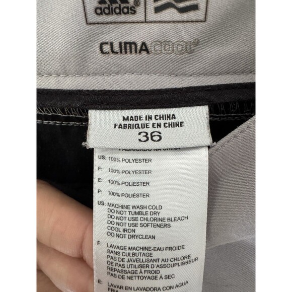 Adidas Golf Shorts ClimaCool Gray Performance Athletic Mens Sz 36 - Picture 9 of 11